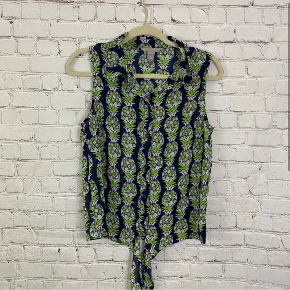 Banana republic pineapple tie top - Picture 2 of 5